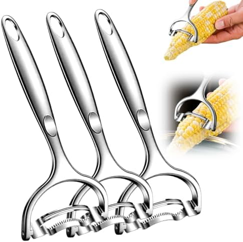 Corn Peeler Stainless Stee Corn Cob Stripper Tool Corn Thresher from the Cob, Removes Corn Kernels From Corn Cobs In Seconds Magic Corn Stripper Tool