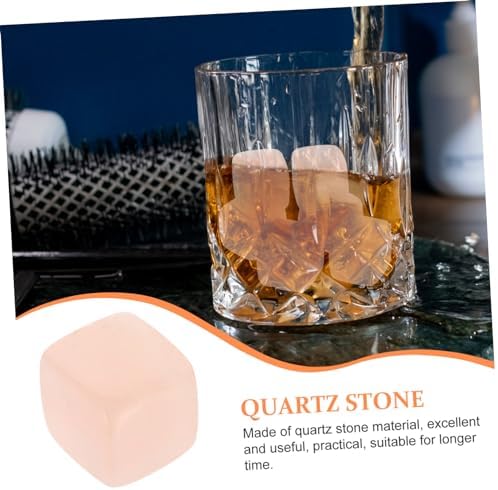 6pcs Reusable Quartz Whiskey Stones for Drinks Elegant for Chilling Cocktails Enhancing Your Bar for