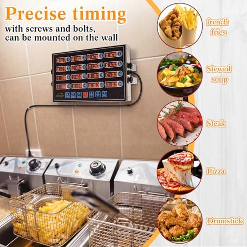 Relaxweex 1 Pack Commercial Digital Kitchen Timer for Cooking, 16 Channel