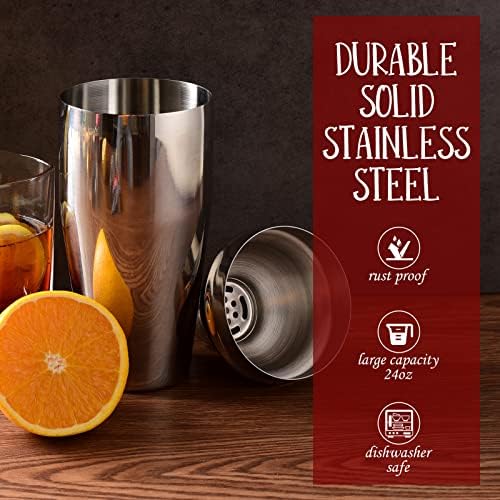 Wukuna Cocktail Shaker Set Bartender Kit, 12-Pcs Bar Tool with Bamboo Stand