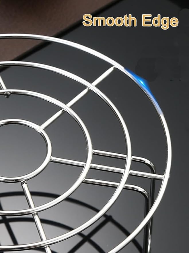 Round Cooling Rack for Steaming with Legs Dia 7.1" Heavy Duty Stainless Steel Steamer Rack Grilling Rack Canning Rack Cooling Rack for Baking Canning Cooking (Height 1.8",7.1"/18cm)