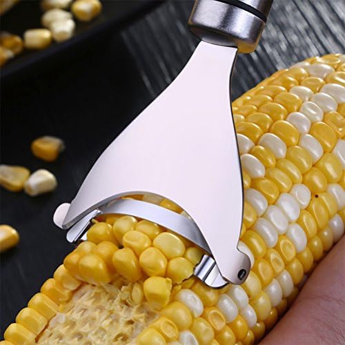 Corn Peeler, Corn stripper for corn on the cob remover tool,Stainless steel multifunctional Kitchen Grips Corn planer Cob Cutter kernels, with Hand Protect (Pack of 3)