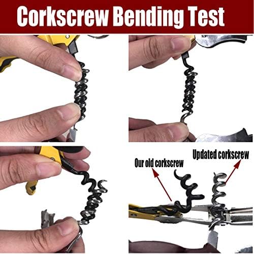 Professional Waiter Corkscrew Wine Openers Set, Heavy Duty Stainless Steel Hinges Wine Key for Restaurant Waiters, Sommelier, Bartenders