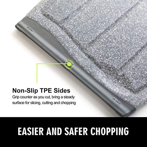 Small Plastic Cutting Board Set of 2 with Multiple Juice Grooves, 9.8" x 7"