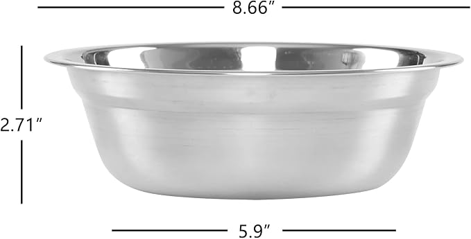 4 Packs Stainless Steel Mixing Bowls, Serving Bowls, 8.66 Inches