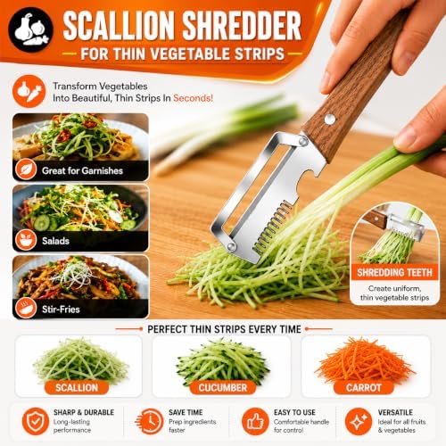 2Pcs Multifunctional Vegetable Peeler with Julienne Shredder, Bottle opener