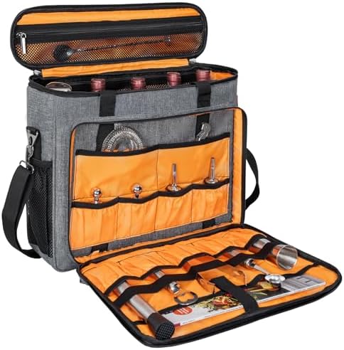 Bartender Bag, Bartender Kit Travel Bag for Cocktail Shaker Set