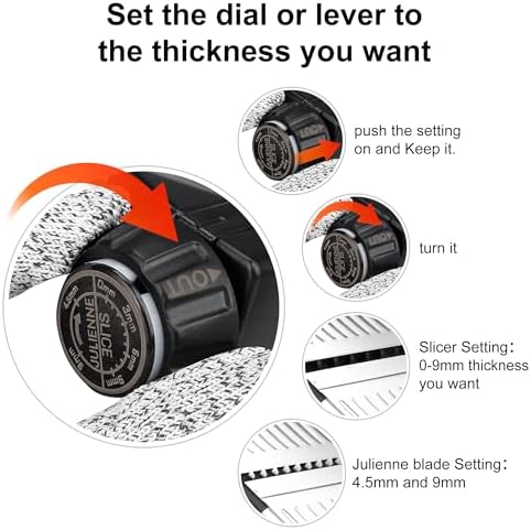 -BINGBING- Mandoline Slicer for Kitchen, Adjustable Mandoline Food Slicer