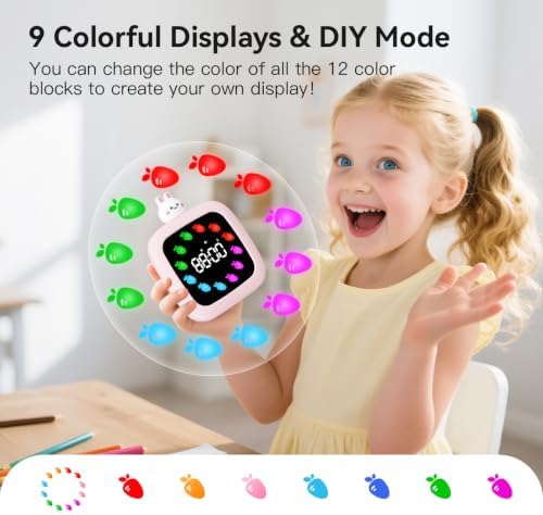 Yunbaoit Digital Visual Timer for Kids, 99-Minute Countdown, Rechargeable