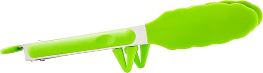 Kitchen Tongs for Cooking, 9 Inch Small Silicone Tongs, Food Grade Mini Serving Tongs with Silicone Tips, Set of 3, Light green
