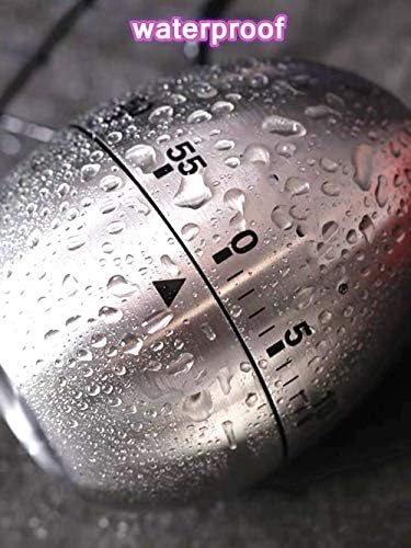 Egg Timer Wind up Kitchen Cooking Timer Reminder Mechanical Reminder Cute Mechanical Rotating Alarm with 60 Minutes for Cooking (Silver)