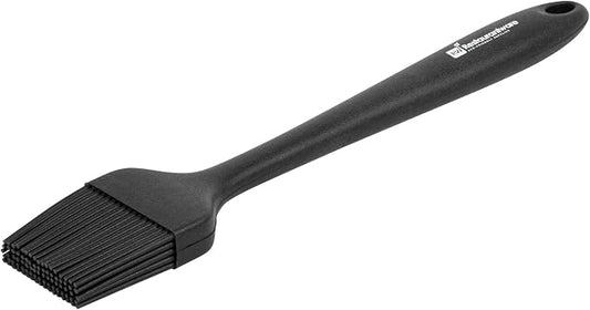 Restaurantware 10.2 Inch Pastry Brush 1 Heat-Resistant Basting Brush - Dishwasher-Safe Hanging Hole Black Silicone Cooking Brush For Spreading Oil Butter Or Sauce