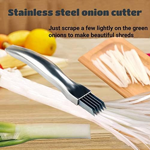 Multi-Functional Foods Chopper, Onion Slicer/Vegetable Shredder/Scallion Cutter, Cheese Cutter/Onion Chopper. Stainless Steel Kitchen Gadget
