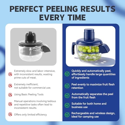 Electric Grape Peeler Machine - Rechargeable Peeler for Fruit