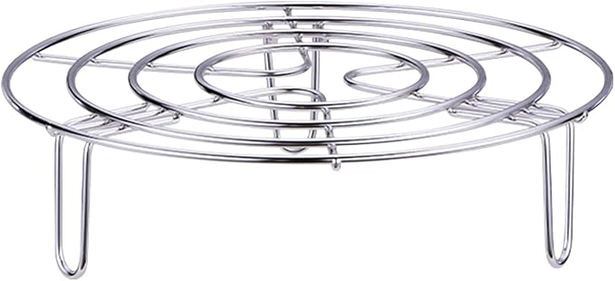Steam Rack, Heavy Duty Steaming Rack Stand, 304 Stainless Steel Round Steamer Cooling Rack Trivet, Pot Steamer Insert Food Stand, Steaming Cookware Accessories(19.5cm/7.68in)
