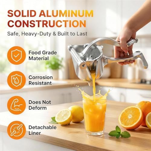 Lime Squeezer, Manual Citrus and Lemon Juice Press
