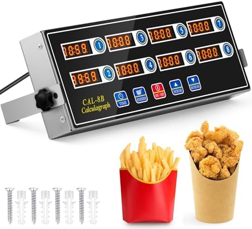 Relaxweex 1 Pack Commercial Digital Kitchen Timer for Cooking, 8 Channel