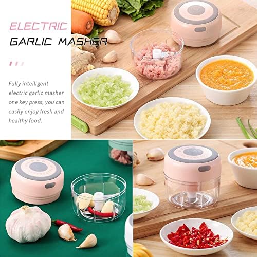 Electric Mini Garlic Mincer, 100ML USB Vegetable Onion Chopper