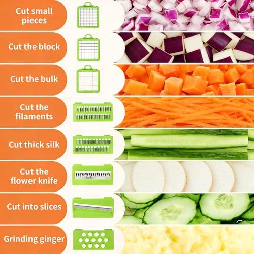 Thalirem 17-in-1 Vegetable Chopper with Container and 4 Blades