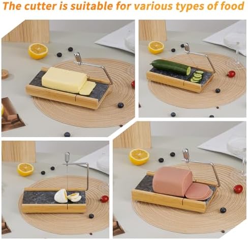 Tianman Marble Cheese Slicer/Cutter & 4 Cutting Wires,Heavy Duty8.27"x 4.4"