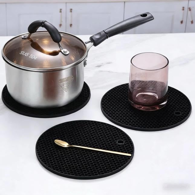 Extra Large 9.25" Silicone Jar Opener (2 Pack) – Non-Slip Thick Rubber Grip Pad for Weak Hands, Seniors & Arthritis – Opens Tight Jar Lids, Bottle Caps – Heat Resistant Trivet & Hot Pad