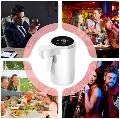 Electric Liquor Dispenser, Automatic Touch Screen Decanter, Digital Whiskey Pourer, 4 Modes Adjustable And Rechargeable