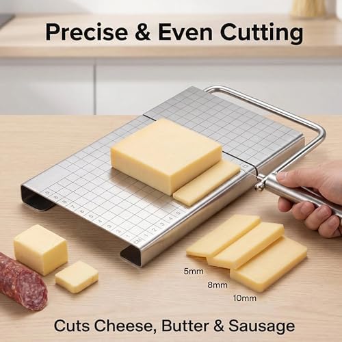 Stainless Steel Cheese Slicer, Charcuterie Kitchen Cutter
