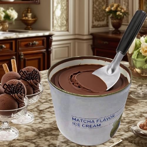 Ice Cream Spade,Ice Cream Paddle for Hard&Creamy Ice Cream,Stainless Steel Flat Ice Cream Scoop with Plastic Handle,Heavy Duty Ice Cream Spade Scoop,Durable Bend Proof Ice Cream Scooper Butter Cutter
