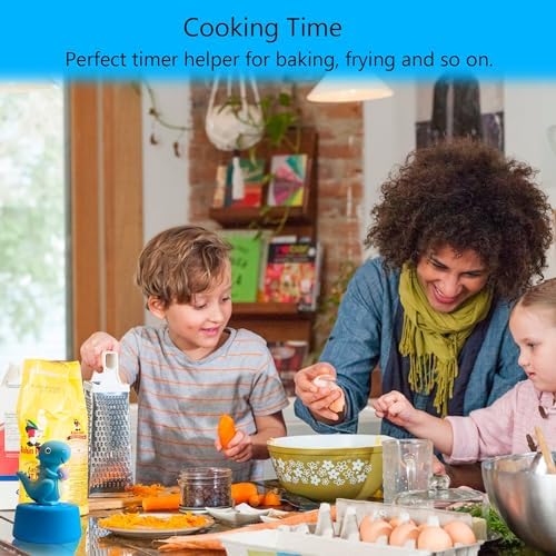 Visual Timer for Kid, Toddler Kitchen Timer 60 Min Countdown, Blue Dinosaur