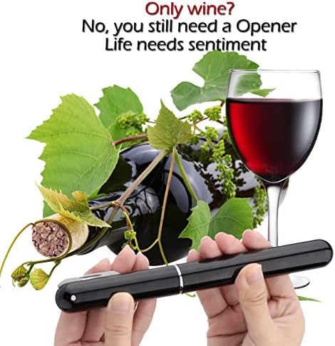 2-in-1 Air Pressure Wine Opener with Foil Cutter,Portable Wine Corkwscrew