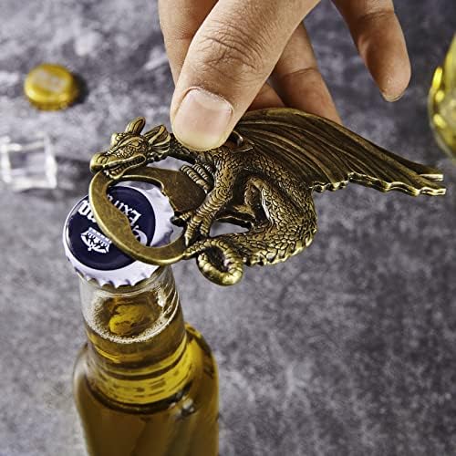 Dragon Wine Beer Bottle Opener for Bar Bartender Men and Women,Thanksgiving,Hallowmas,Christmas,Bronze color