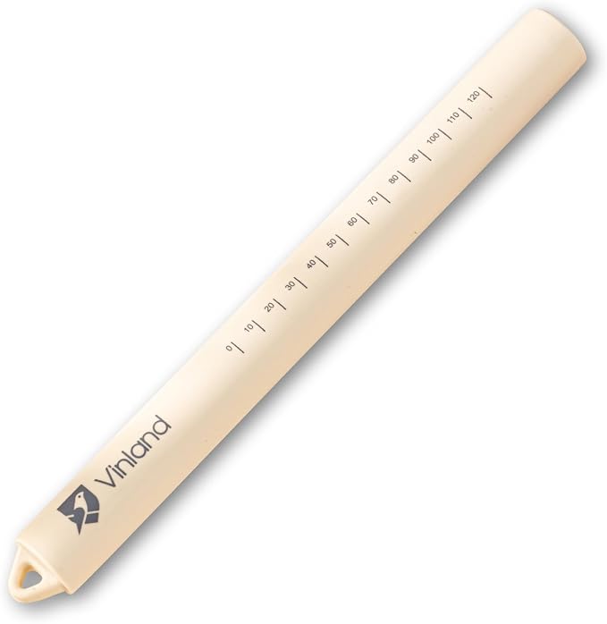 10" Small Silicone Rolling Pin with Stainless Steel Inner Core: Non-Stick Dough Roller for Baking Pastry, Pizza, Fondant and Bread（White）