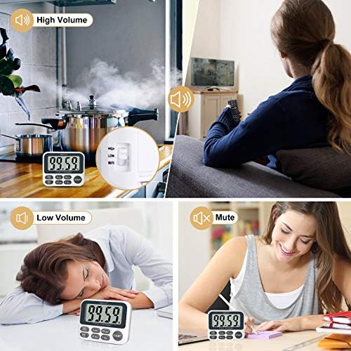 XREXS Digital Kitchen Timer, Magnetic Countdown Up Cooking Timer