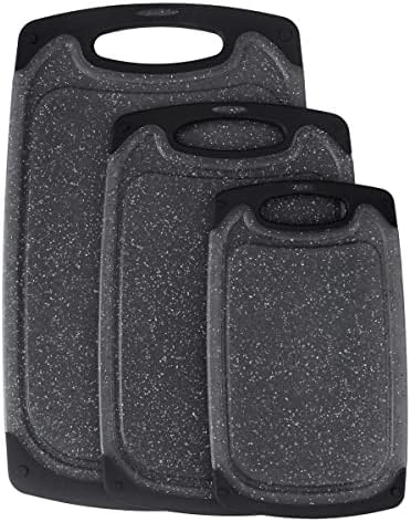 Pak Cutting Boards Set, Chopping Board, Plastic Cutting Boards for Kitchen, Dishwasher Safe, BPA Free, Large, Meat Cutting Board, Slip Resistant, Juice Grooves