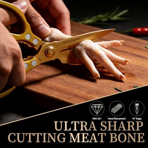 Kitchen Scissors, All Purpose Kitchen Shears for Food, Japanese Heavy Duty Poultry Shear Dishwasher Safe Food Scissor Set, Meat Cutting Scissors Chicken Shears, Gifts for Men Women