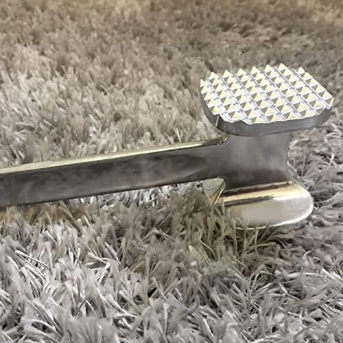 Meat Tenderizer Hammer, Aluminium Alloy Double Sided Manual Meat Mallet Food Hammer for Tenderizing Steak Beef Poultry