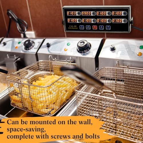 Relaxweex 1 Pack Commercial Digital Kitchen Timer for Cooking, 8 Channel