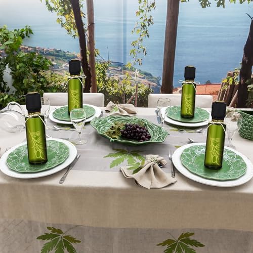 Reallnaive 20 Pcs 4oz Mini Olive Oil Bottles Bulk, Olive Leaf, Dark Green