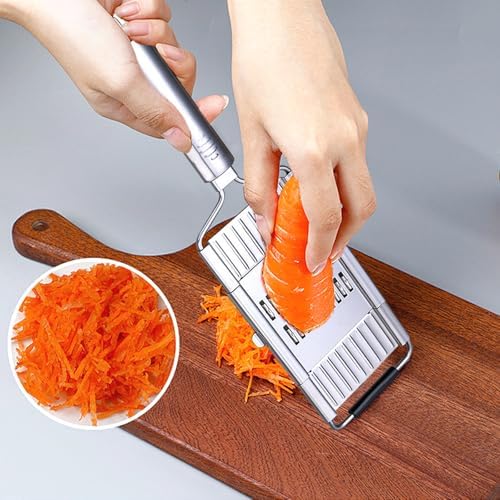 7 in 1 Multi-Purpose Vegetable Slicer Set, Handheld Vegetable Slicer with 4 Interchangeable Blades, Kitchen Tool Shredders Cutters Grater for Vegetable Fruits, Medium