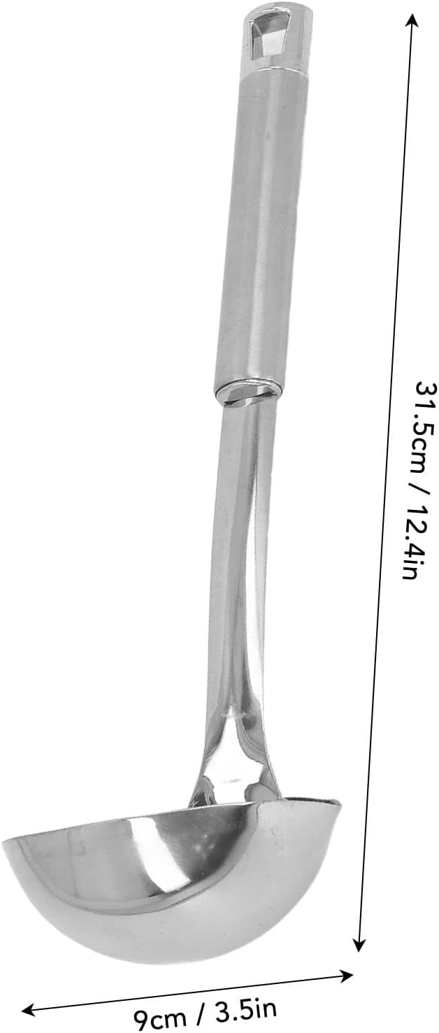 Stainless Steel Soup Ladle, Fat Separator Soup Ladle Skimmer Spoon Oil Separator Oil Strainer Skimmer Spoon Soup Filter Spoon Kitchen Colander