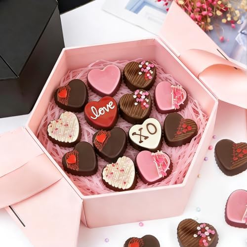 Heart Shape Ice Cube Tray 2PCS Mini Heart Ice Mold Silicone Heart Ice Cube Molds with Lid Mini Heart Ice Cube Tray for Whiskey Cocktail Valentine's Day Cubes Chocolate Candy Jelly Gummy Soap ﻿