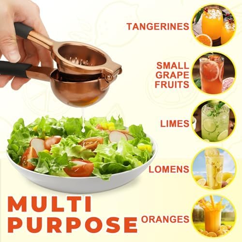 SHIKORI Lemon Squeezer,304 Stainless Steel Citrus Press Juicer