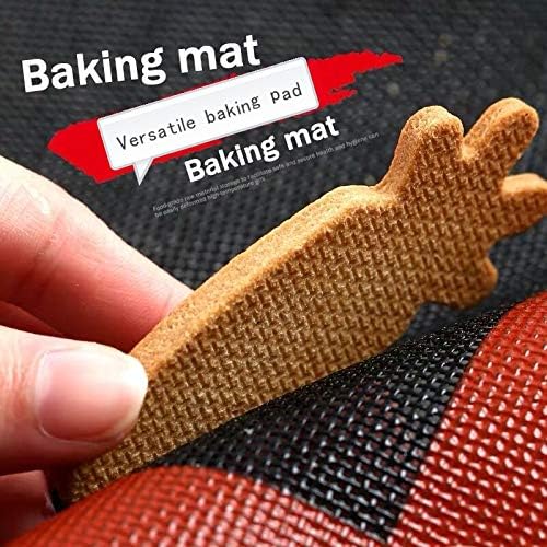 Silicone hollow Baking Mat Sheet, Set of 2. NonStick Oven Liner Perforated Mesh Pad, baked biscuits non-stick high temperature mat, breathable fiberglass baking mat, double-sided available.