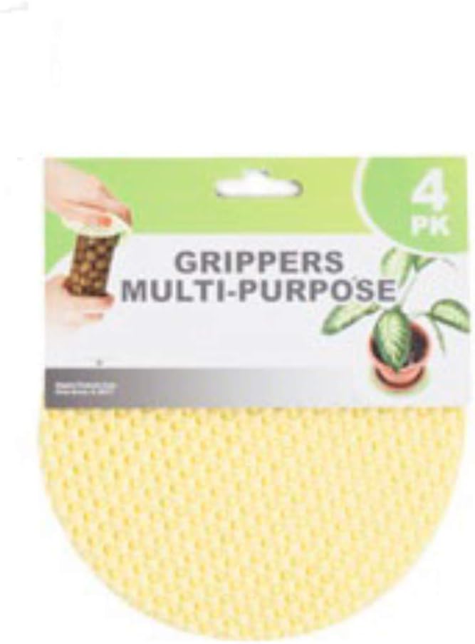 Regent Round Multi-Purpose Jar Gripper Pad Bottle Lid Opener, 4 Piece Set, Colors May Vary
