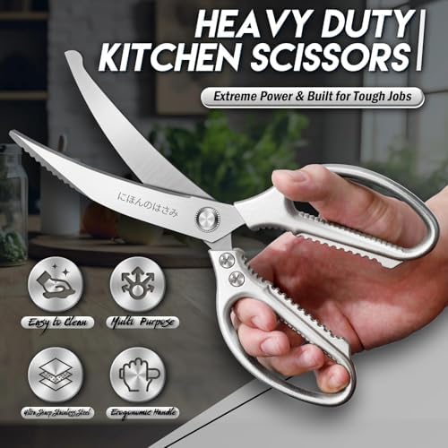 TIJERAS Kitchen Scissors Shears Set - 2PCS Stainless Steel Sharp
