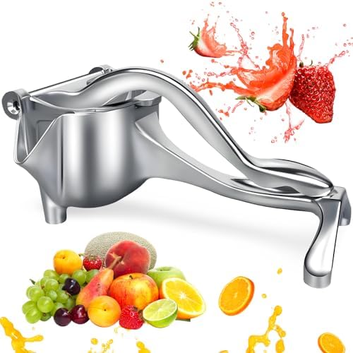 Manual Lemon Squeezer, Lemon Squeezer Juicer, Citrus Juicer Handheld, Stainless Steel Citrus Press Fruit juicer Juice squeezer Orange Juice Hand Press (L-7in)