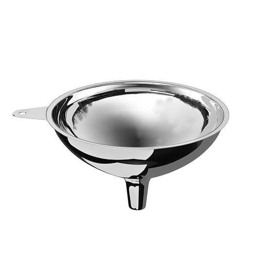 serinar Stainless Steel Large Funnel (5.7"" X 0.55"" Mouth), Metal Funnel for Bottle Filling, Food Funnel for Oil, Juice, Wine, Coffee, Honey, Milk（Without Filter）