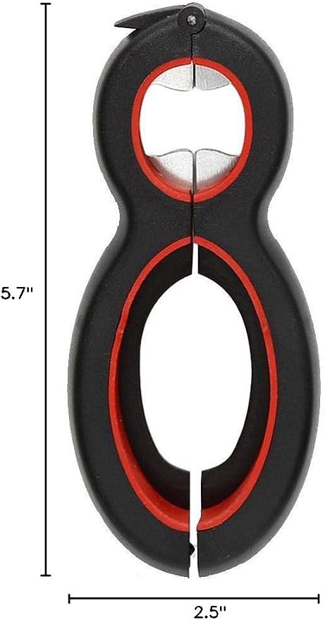 Medsuo Jar Opener, Non-Slip, 6 in 1 Multi Tool Bottle Opener for Seniors | Opening Jars, Pop-tab Cans, Twist Bottle Caps, Compact Size, Arthritic Hand Saver, Kitchen Gadget
