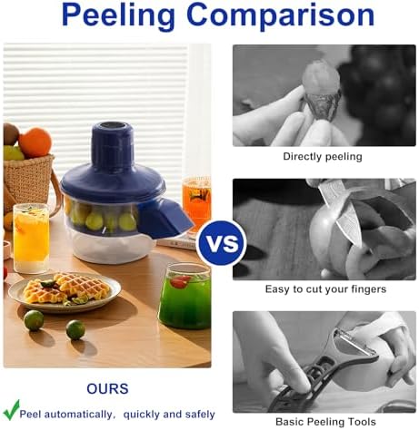 Grape Peeling Machine Garlic Peeler Automatic Vegetable Electric Peeler Blue