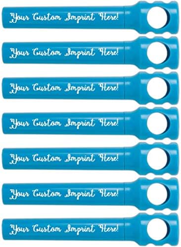 Personalized Pocket Corkscrew - Wine Bottle Opener- Custom Printed Name - Imprinted with Your Name, Logo or Message - Great Gift Ideas - FREE PERZONALIZATION - 12 Corkscrews per Box (Turquoise)